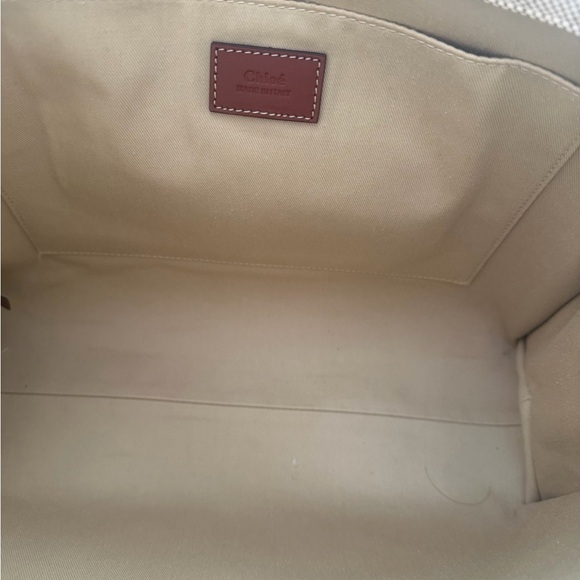 Chloé Tan Canvas Tote with Logo Straps - Picture 7 of 7